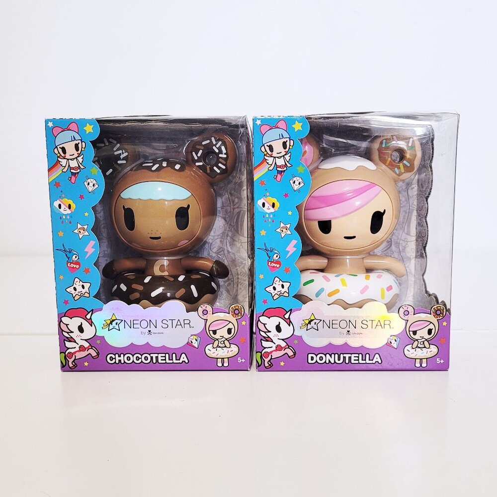 Tokidoki Neon Star Chocoletta and Donutella Figures